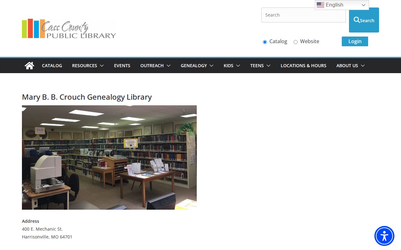 Raymore residents directory Cass County genealogy library research location