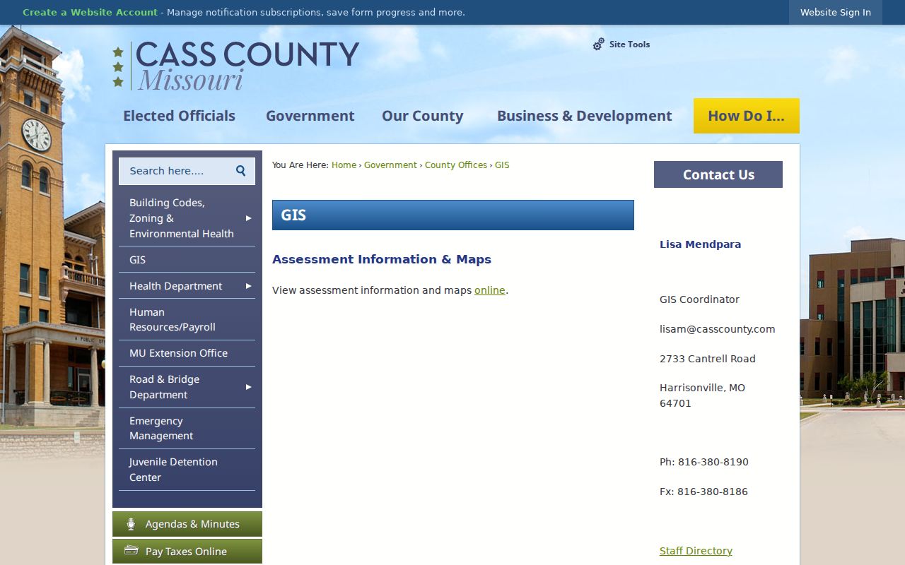 Raymore street directory neighboring parcel GIS access for street research
